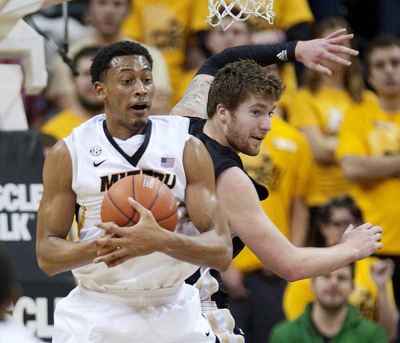 Missouri's Johnathan Williams III grabs a rebound during Sunday's game with Western Michigan.