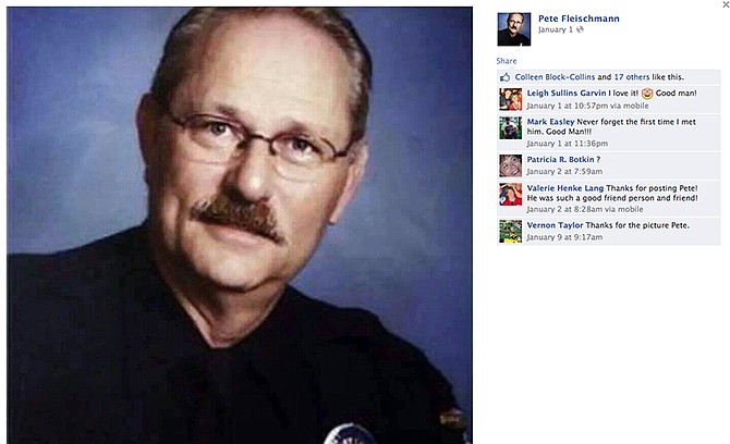 Current lawmen and former colleagues of retired Jefferson City police officer Paul Plunkett (above), whose wife Sandra was convicted this week of killing him on New Year's Day 2011, took to Facebook to remember him.