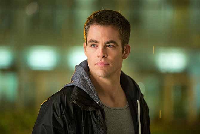 This image released by Paramount Pictures shows Chris Pine in "Jack Ryan: Shadow Recruit," an action thriller about a young covert CIA analyst who uncovers a Russian plot to crash the U.S. economy with a terrorist attack.