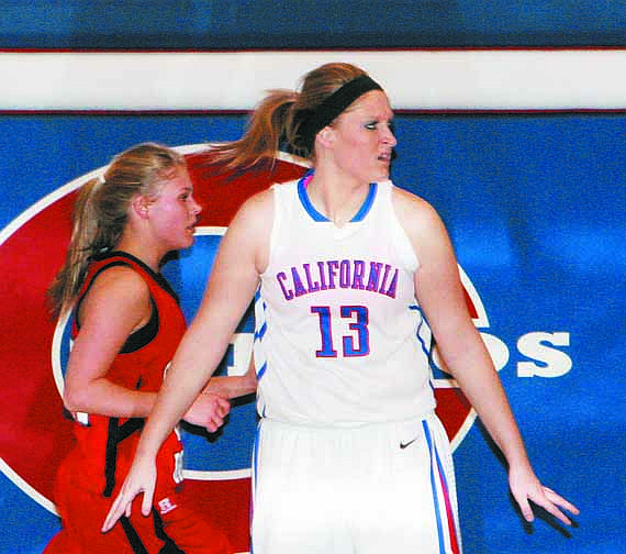 California junior Kelsey Roush led the Lady Pintos to a 51-49 win against Southern Boone Monday at the 20th Annual California Tournament. Roush scored 23 points.