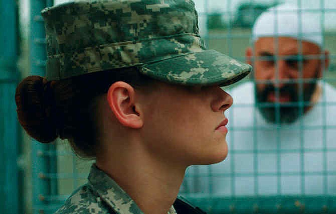 This photo provided by the Sundance Institute shows Kristen Stewart in a scene from the film, "Camp X-Ray." 