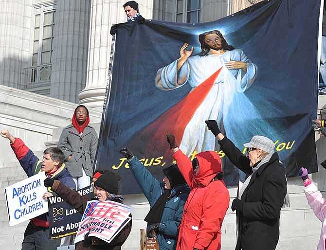 In this 2012 News Tribune file photo, participants converged on the Missouri Capitol for a rally fueled by inspirational speakers. This year's March for Life will be held Saturday.