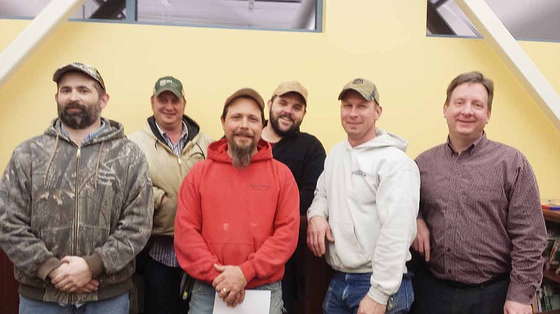 Photo submitted
The Latham School board members, from left to right,  James Bonecutter, Michael Bolinger, Shawn Higgins Lance Fulks, Kerry Baumgartner and Bobby Medlin. Jim Lepper was not present.