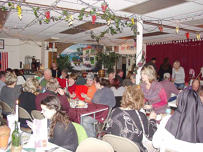 Annunciation Church fellowship hall was transformed into Little Italy, Saturday, Jan. 25. where Sharing the Fruits of Our Labors was attended by many.