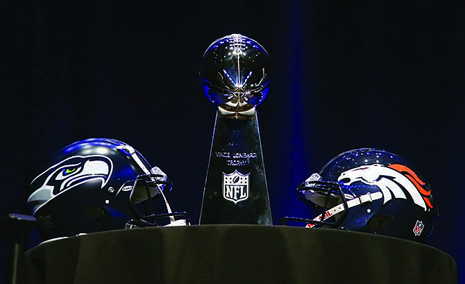 The Seattle Seahawks and Denver Broncos will meet today for the Vince Lombardi Trophy, signifying
the winner of the Super Bowl.
