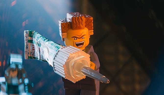 This image released by Warner Bros. Pictures shows the character President Business, voiced by Will Ferrell, in a scene from "The Lego Movie."
