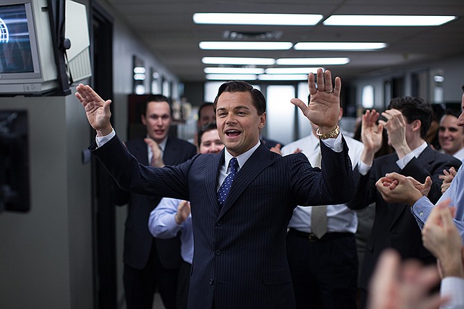 Paramount Pictures shows Leonardo DiCaprio as Jordan Belfort in "The Wolf of Wall Street," from Paramount Pictures and Red Granite Pictures. DiCaprio is nominated for an Academy Award for his performance by an actor in a  leading role for the film.