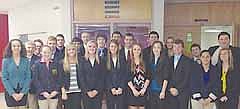 Students participating in District 5 Career Development Conferece were, from left to right, Jasmine Wells, Shayne Ross, Jacob Collier, Erica Volkart, Jacob Johnson, Conner George, Morgan Henley, Dalton Kirchoff, J.T. Trachsel, Preston Peters, Jerry Lutz, Taylor Lehman, Dylan Albertson, Austin Gump, Haley Goans, Jaden Barr, Emily Ziehmer, Abby Strickfaden, Burke Brant, Seth Fairchild, Layma Legon, Tristan Oppermann, and Leah Korenberg.   Emily Arnold is not pictured.
