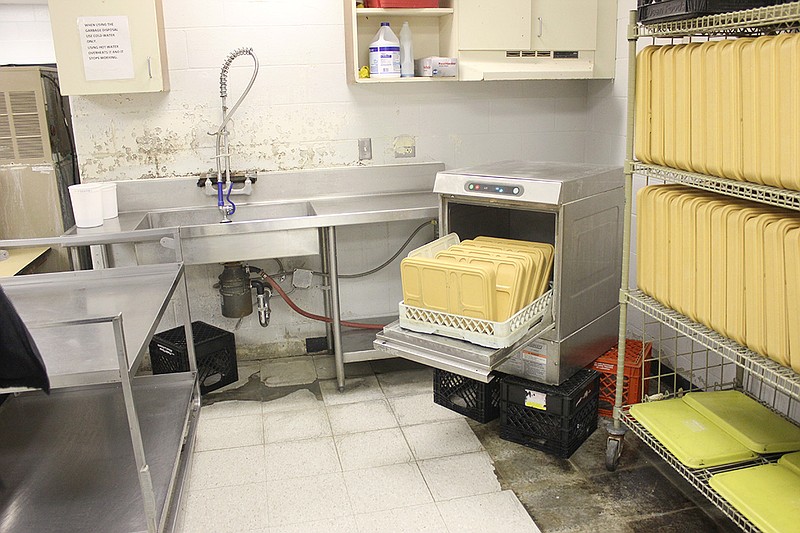 The aging dishwasher at the Callaway County Jail cleans only five trays at a time. After multiple issues with the appliance, the county commission has approved purchase of a new one, which will handle twice the load.