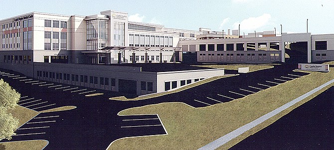 An artist's drawing of the proposed expansion of Capital Region Medical Center.