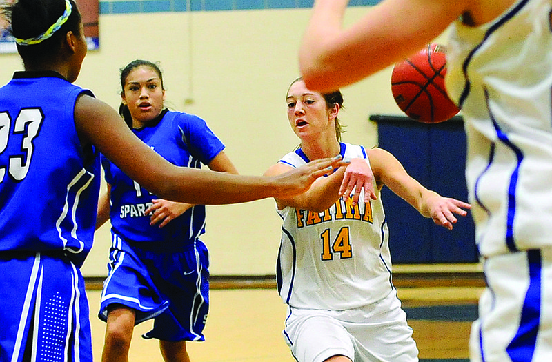 Morgan Brandt of the Fatima Lady Comets fires a pass during a game this season. Fatima will face Ash Grove in the Class 3 quarterfinals tonight in Springfield.