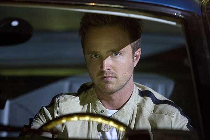 This image released by DreamWorks II shows Aaron Paul in a scene from "Need for Speed."