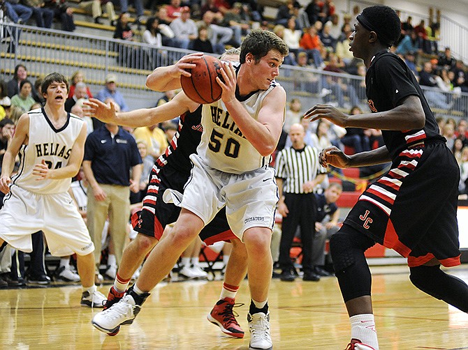 Helias forward Hale Hentges and the Crusaders will be looking to advance to the Class 4 Final Four when they take on Normandy today in a state quarterfinal.