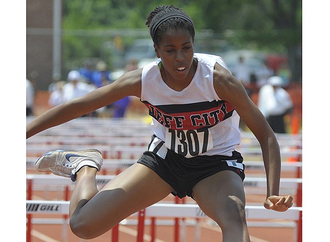 Jefferson City's Kezia Martin, shown competing in the 100-meter hurdles at last year's state meet, qualified in two additional events and returns to lead the Lady Jays this season.