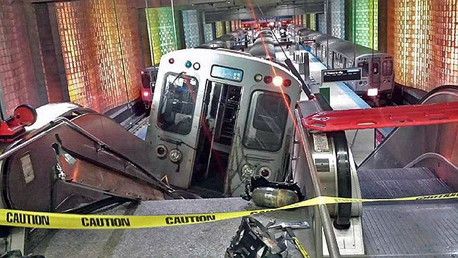 The operator of the Chicago Transit Authority train car that crashed into an escalator at the O'Hare Airport station said she had dozed off just before the train crashed.