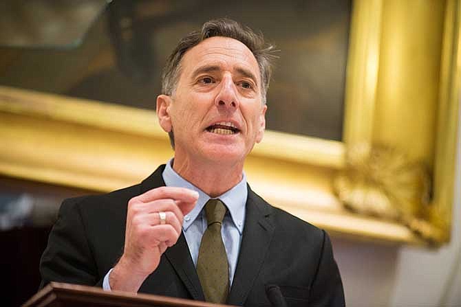In this Wednesday, Jan. 8, 2014 file photo, Vermont Gov. Peter Shumlin delivers the State of the State Address at the Statehouse in Montpelier, Vt. On Thursday, April 3, 2014, Shumlin announced an emergency order that would make it harder for physicians to prescribe a new class of drugs that includes Zohydro. Many feel the extended-release pill is prone to abuse, because it's not tamper resistant and contains up to five times more of the narcotic hydrocodone than previously available in other pills. 