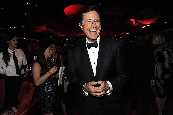 This Sept. 23, 2012 file photo shows TV personality Stephen Colbert at the 64th Primetime Emmy Awards Governors Ball in Los Angeles. CBS on Thursday, April 10, 2014, announced that Colbert, the host of "The Colbert Report," will succeed David Letterman as the host of "The Late Show."