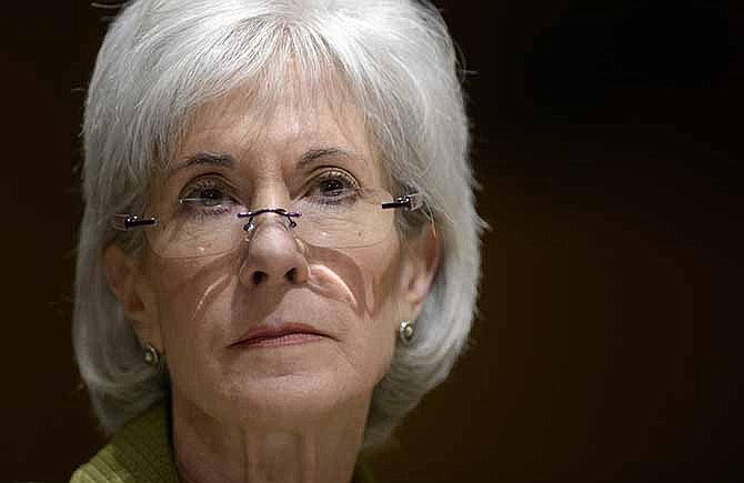 Health and Human Services Secretary Kathleen Sebelius listens as she testifies on Capitol Hill in Washington, Thursday, April 10, 2014, before the Senate Finance Committee hearing on the HHS Department's fiscal Year 2015 budget. A White House official says Sebelius is resigning from the Obama administration. The move comes just a week after the close of the rocky enrollment period for President Barack Obama's health care law.