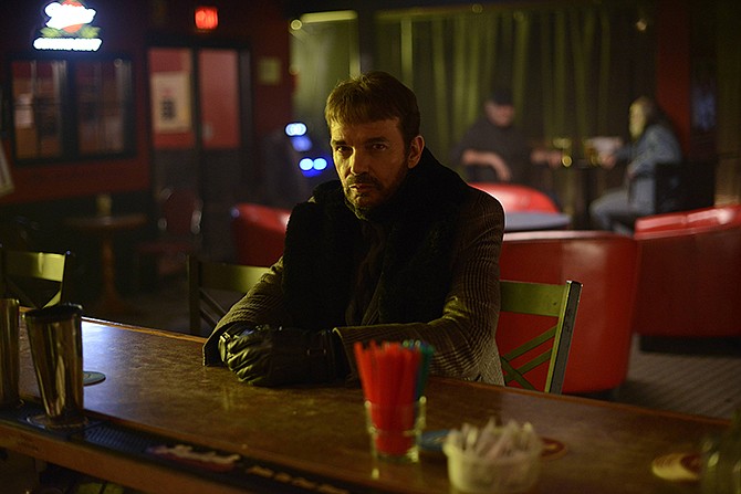 This image released by FX shows Billy Bob Thornton as Lorne Malvo in a scene from "Fargo." The 10-episode season premieres Tuesday at 9 p.m. CDT. 
