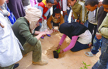 An organic garden gets started in a refugee camp in Algeria through Not Forgotten International. A group of Westminster College students is hoping to start a similar project in the Smara refugee camp this summer. The gardens provide a source of fresh fruit and vegetables in a community that otherwise is entirely dependent upon foreign aid.