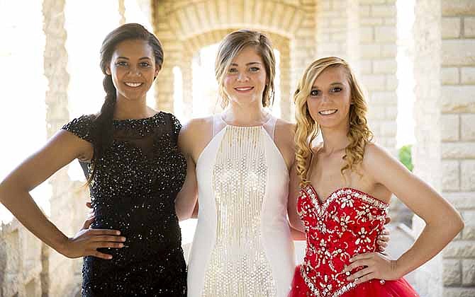 Helias Catholic High School celebrated its 2014 prom on April 27 at Jefferson City's Capitol Plaza Hotel. The Helias candidates were, from left, Jordyn West, Abbey Verslues and Caitlin Luebbert, who was crowned queen.