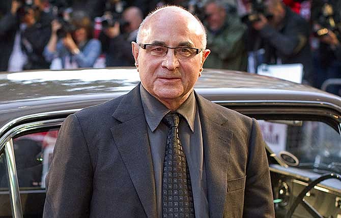 This Sept. 20, 2010 file photo shows British actor Bob Hoskins arriving for the World Premiere of "Made in Dagenham" in London. Bob Hoskins, whose varied career ranged from "Mona Lisa" to "Who Framed Roger Rabbit?" has died aged 71. A family statement released Wednesday by agent Clair Dobbs said Hoskins died in a hospital after a bout of pneumonia. In 2012 Hoskins announced that he had been diagnosed with Parkinson's disease and was retiring from acting.