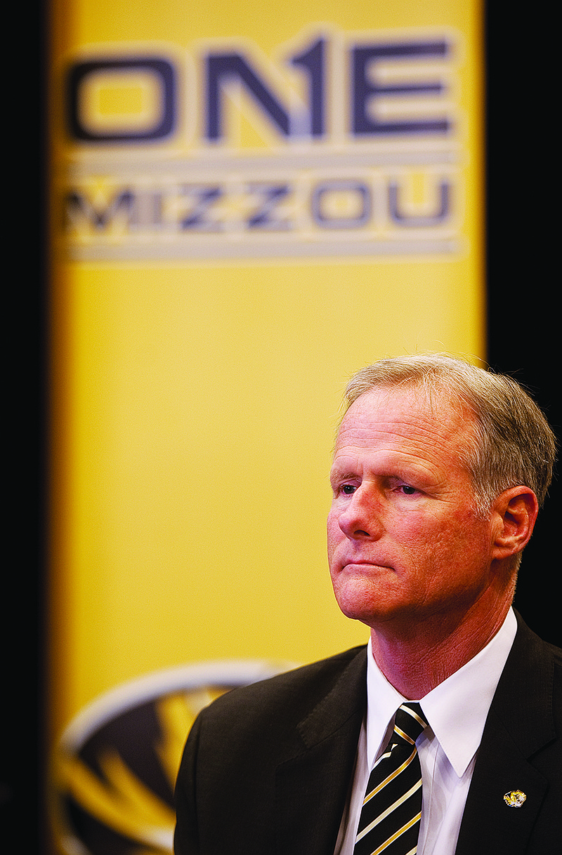 Kim Anderson waits to be introduced as Missouri's new men's head basketball coach Tuesday in Columbia.