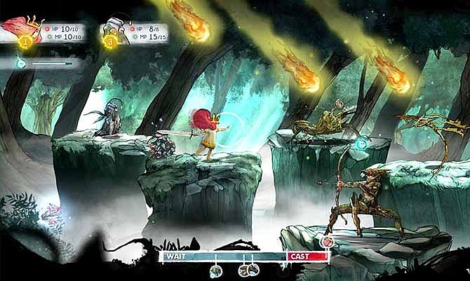 This photo provided by Ubisoft shows a scene from the video game, "Child of Light."