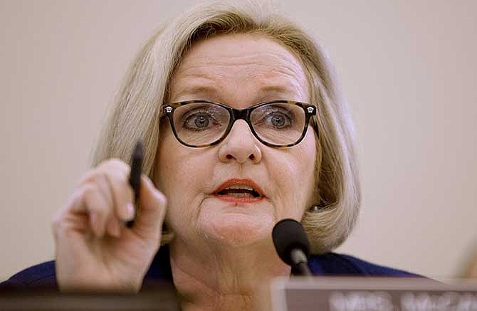 This April 2, 2014 file photo shows Sen. Claire McCaskill, D-Mo. on Capitol Hill in Washington.