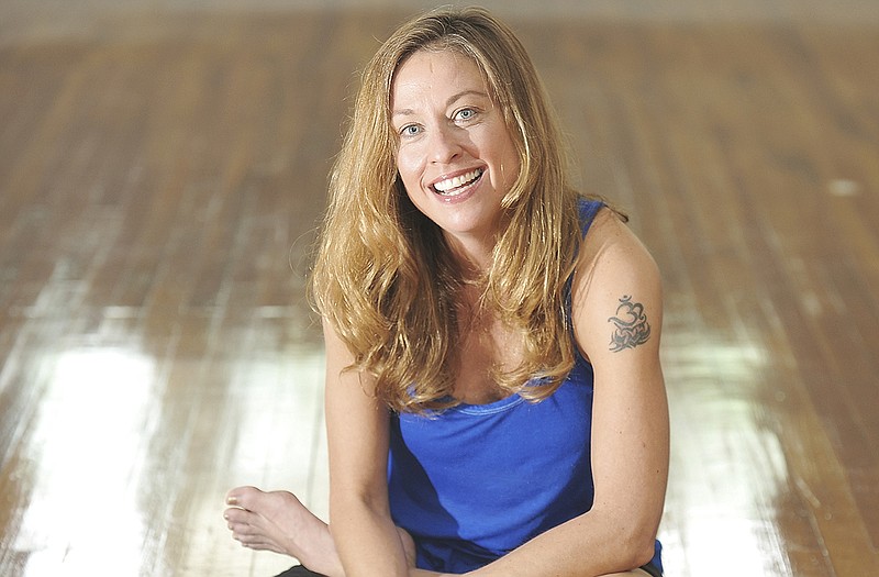 Megan Sappington assumes a pose at Wilson's Yoga Studio on Jefferson City's south side.