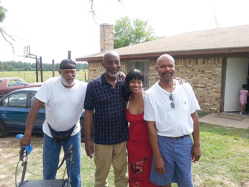 From left, Siblings Maurice Steward, Ramon Steward, Audrey (Steward) Ray and Garland Steward met for the first time June 19. Audrey, who shares a mother with Garland, said finding her lost family members was a dream come true.