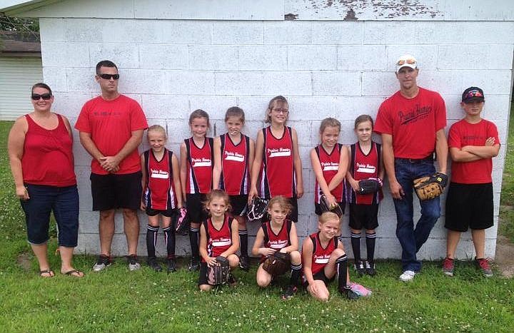 Prairie Home girls instructional team finished their season over the weekend. They had a great time and learned a lot. Team members are, back row, Heather Crews, Ian Bedell, Madilyn Kuester, Kate Crews, Madison Brown, Samantha Searles, Aubree Hedgpath, Kamden Holliday, Brian Kuester and Colton Searles; front row, Sarah Searles, Casey Bedell and Haleigh Gerke.