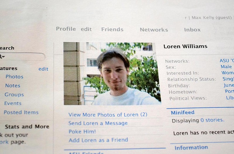 Karen Williams, Beaverton, Ore., sued Facebook, above, for access to her 22-year-old son Loren's account after he died in a 2005 motorcycle accident. 