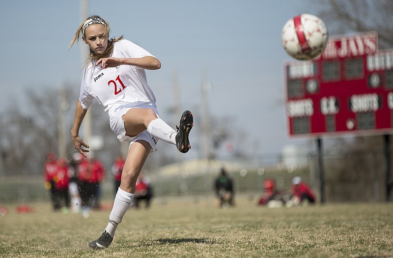 Jefferson City's Sarah Luebbert is one of 14 area players to make the all-state soccer teams.