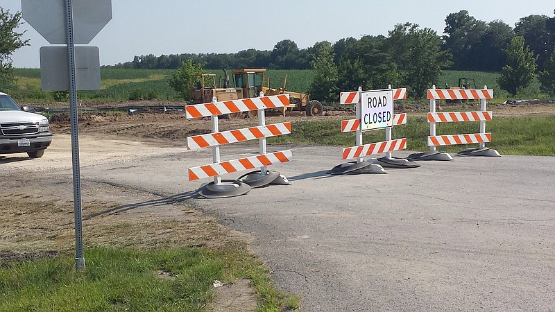 The area near North Callaway High School in Kingdom City closed to continue the new road construction.