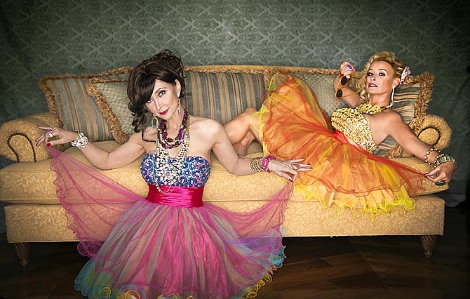 Country singer Pam Tillis, left, is featured alongside fellow country artist Lorrie Morgan, in a promotional image for their Grits and Glamour Tour.