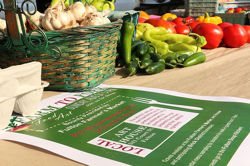 On Aug. 24, the farmers market will host a Farm to Fork fundraiser for the Fulton Soup Kitchen.
