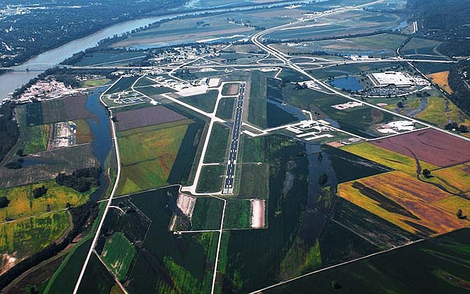 This is a 2009 aerial view of the Jefferson City Memorial Airport.