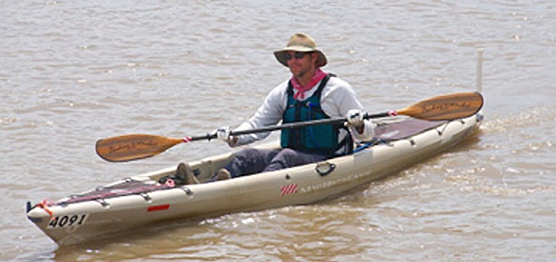 Gabe Craighead finishes the Missouri River 340 in St. Charles on Aug. 15. Craighead finished the endurance race, which runs from Kansas City to St. Charles, in 76 hours. 