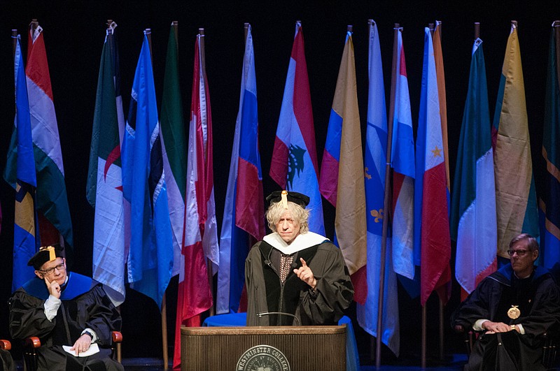 Bob Geldof, an international activist and musician, gives the 2014 Green Foundation Lecture on Wednesday inside Champ Auditorium on the Westminster College campus.