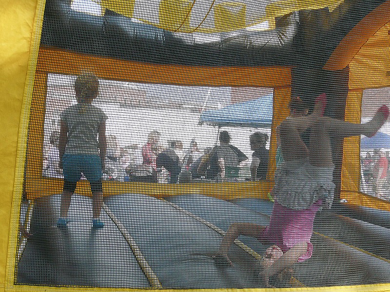The bounce house was certainly popular during the Ozark Ham and Turkey Festival.