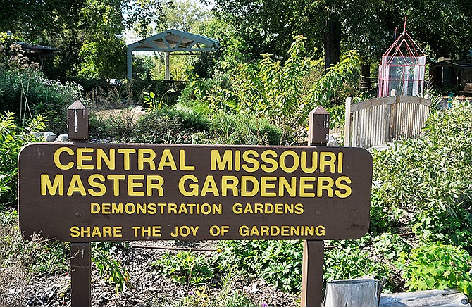 The entrance to the Central Missouri Master Gardeners Demonstration Gardens is pictured in north Jefferson City.