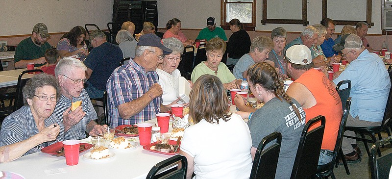 Members and guests at the California Shooters Club dinner held annually on National Hunting and Fishing Day. About 190 attended the event which included a drawing and a silent auction on Saturday, Sept. 27.