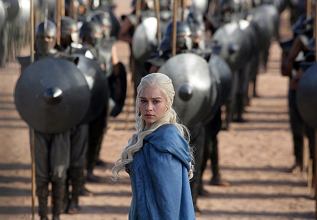 This file publicity image released by HBO shows Emilia Clarke as Daenerys Targaryen in a scene from "Game of Thrones." HBO plans to offer a stand-alone version of its popular video-streaming service, CEO Richard Plepler said at an investor meeting at parent Time Warner Inc. on Wednesday.