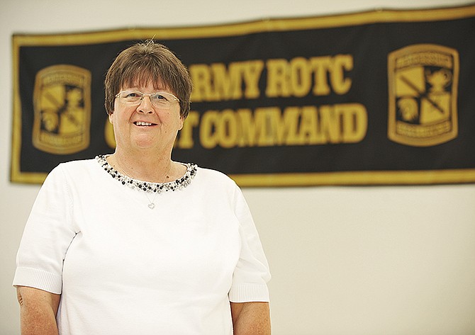 Linda Guerrant was recognized Friday for 40 years of service to the Lincoln University Blue Battalion ROTC. She plans to retire at the end of this school year but will stay on as a volunteer.