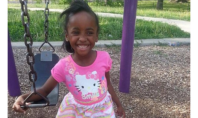 This photo provided by the Hooper family shows 6-year-old Angel Hooper who died in a drive-by shooting at a convenience store in Kansas City, Mo., Friday, Oct. 17, 2014.