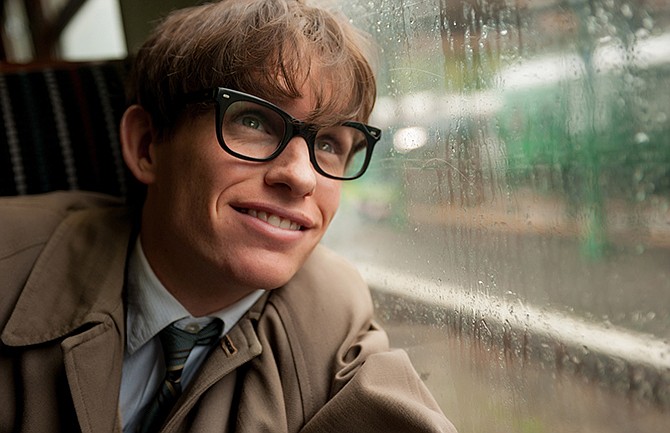This image released by Focus Features shows Eddie Redmayne as Stephen Hawking in a scene from "The Theory of Everything."