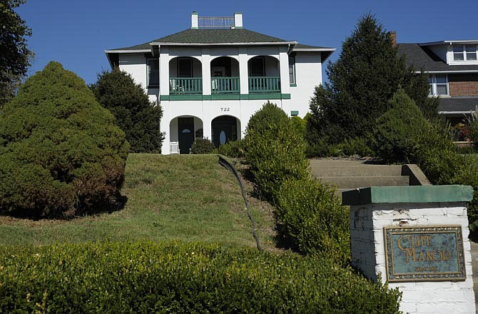 Cliff Manor in Jefferson City features an extraordinarily wide widow's walk on top of the two-story home built in 1866 for federal judge Arnold Krekel.