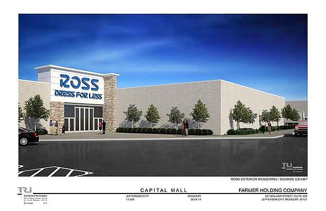 An artist's rendering provides a look at the new Ross department store coming to Capital Mall in Jefferson City.