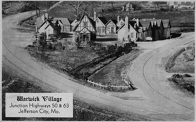 Warwick Village was built in Jefferson City along U.S. 50 and 63 at the corner of East McCarty and High streets in the early 1930s.
